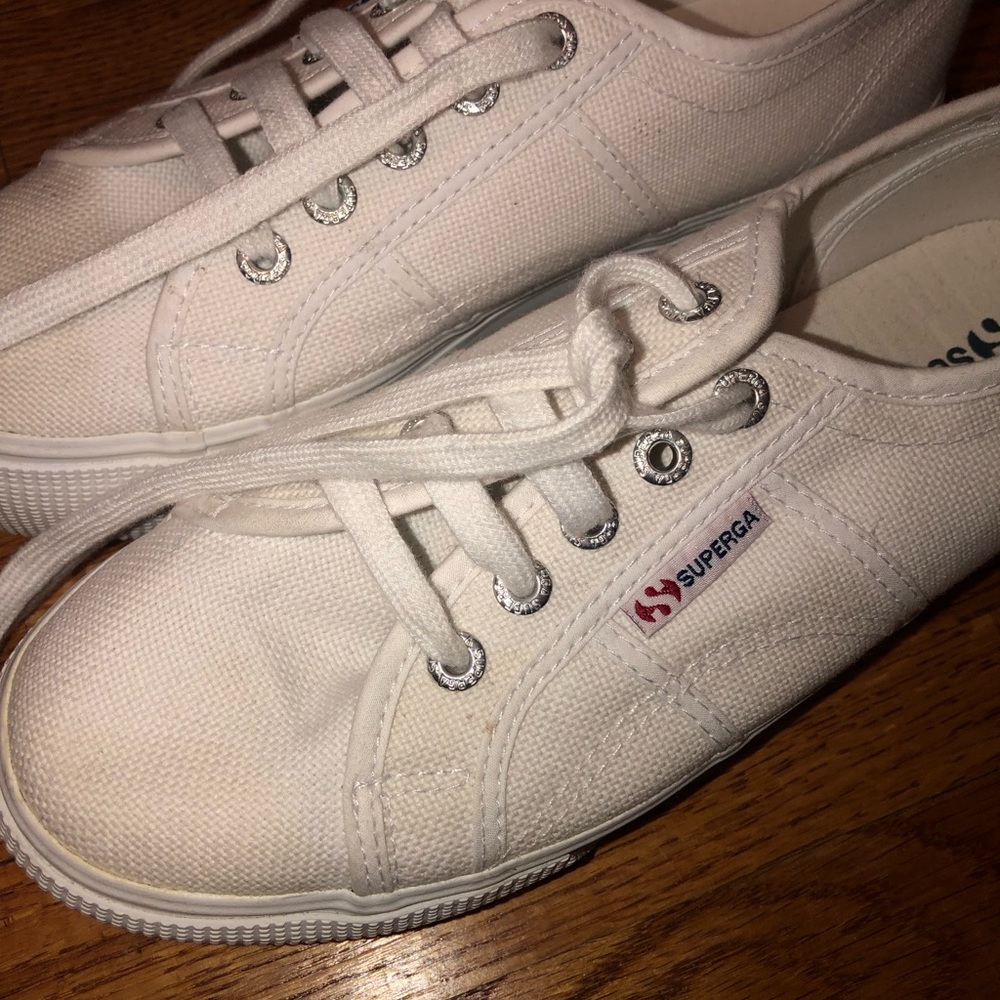 White Platform Superga’s - image 3